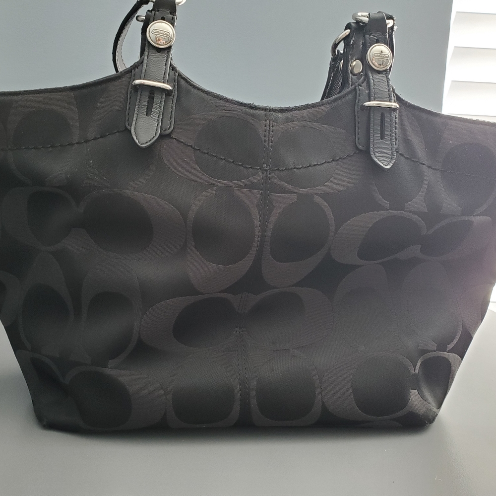 Black Coach Logo Purse